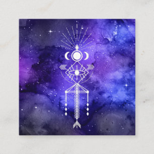*~* Kosmisk aztec Tribal Helig Celestial Shaman Fyrkantigt Visitkort