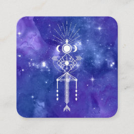 *~* Kosmisk aztec Tribal Helig Celestial Shaman Fyrkantigt Visitkort
