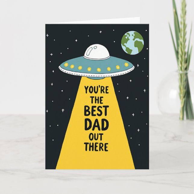 Kosmisk Bästa Pappa Därute Kort (Framsida)