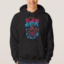 Kosmisk besökare: Aliendesign Hoodie