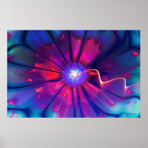 Kosmisk blomma poster