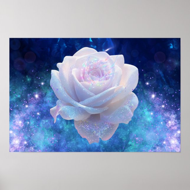 Kosmisk blomsteraffisch poster (Framsidan)