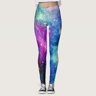 kosmisk damasker för multifärgad för leggings