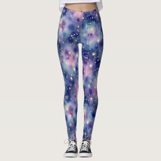 Kosmisk damm, sömlös Mönster Leggings
