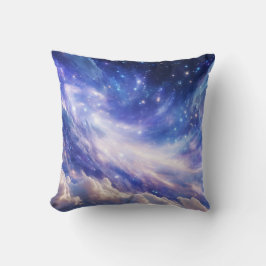 Kosmisk Dreamscape: Snurra Nebula & Starry Night Kudde