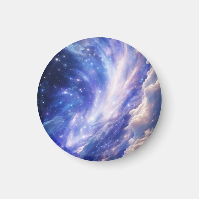 Kosmisk Dreamscape: Snurra Nebula & Starry Night Magnet (Framsidan)