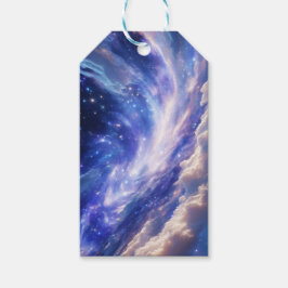 Kosmisk Dreamscape: Snurra Nebula & Starry Night Presentetikett