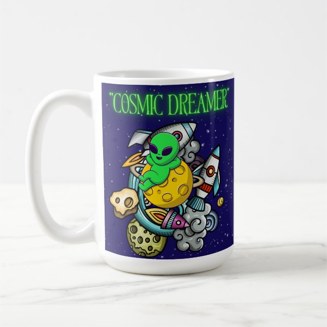 kosmisk drömmare kaffemugg (Vänster)