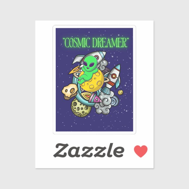 kosmisk drömmare klistermärken (Ark)