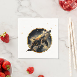 Kosmisk elegans, guldval, svart val pappersservett