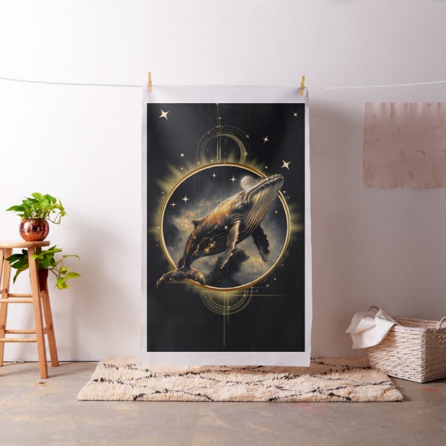 Kosmisk elegans, guldval, svart val tyg (In Situ)