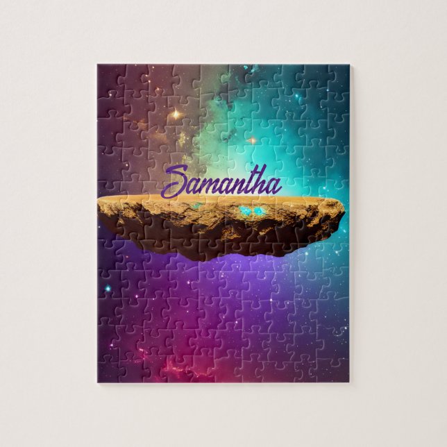 Kosmisk färgstark universell Flytande Asteroid Nam Pussel (Vertikal)