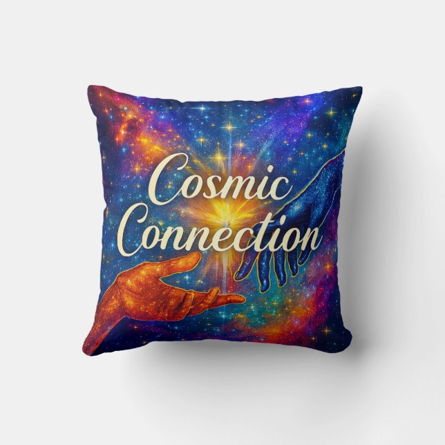 🪐 Kosmisk Förbindelse Dekorativ Kudd Kudde (Baksida)