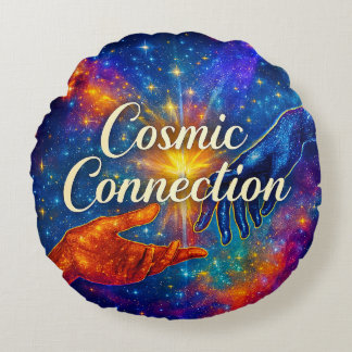 🪐 Kosmisk Förbindelse Dekorativ Kudd Rund Kudde