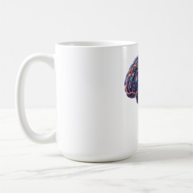 Kosmisk Galax Universum Hjärna Astronomi Rymd Kons Kaffemugg (Vänster)