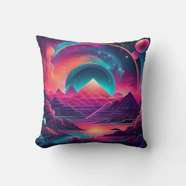 Kosmisk geometrisk sammansättning kudde (Framsida)