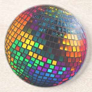 Kosmisk Groove: Lino cut Disco Boll Underlägg