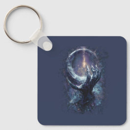 Kosmisk Hand Mörk Fantasy Nyckelring