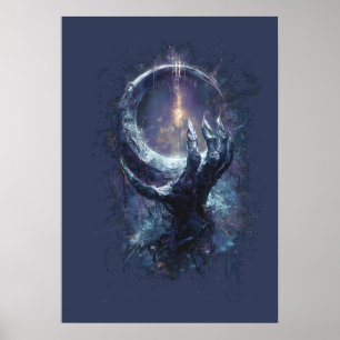 Kosmisk Hand Mörk Fantasy Poster