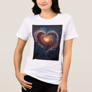 Kosmisk hjärta Galaxy Kärlekskonst – Universumroma T Shirt