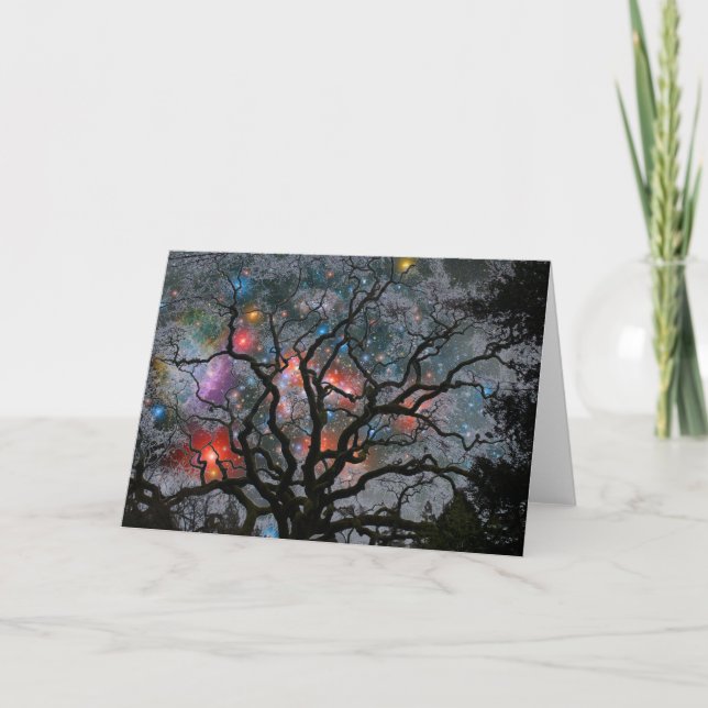 Kosmisk julgran - 2 helgkort (Framsida)