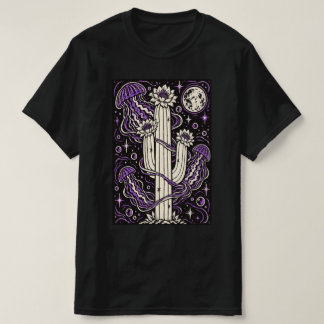 kosmisk kaktus maneter t shirt