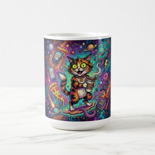 Kosmisk Katt Kaffe Mugg – Galax Rymdkatt med (Center)