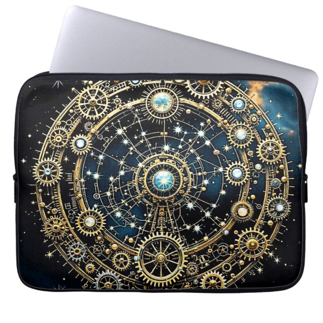 Kosmisk konst i den kelestiska mekanismen laptop fodral (Framsidan)