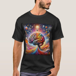 Kosmisk kreativitet frigjord: hjärnkraft t shirt