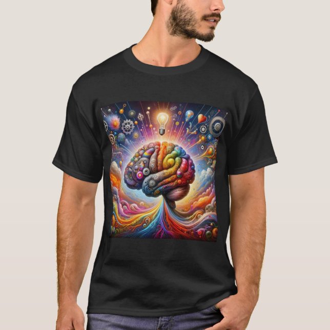 Kosmisk kreativitet frigjord: hjärnkraft t shirt (Framsida)