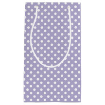 Kosmisk lavender- och vit polka dots-presentpåse