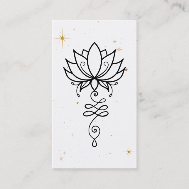 *~* Kosmisk Lotus Nirvana - Helig Geometri Visitkort (Framsida)