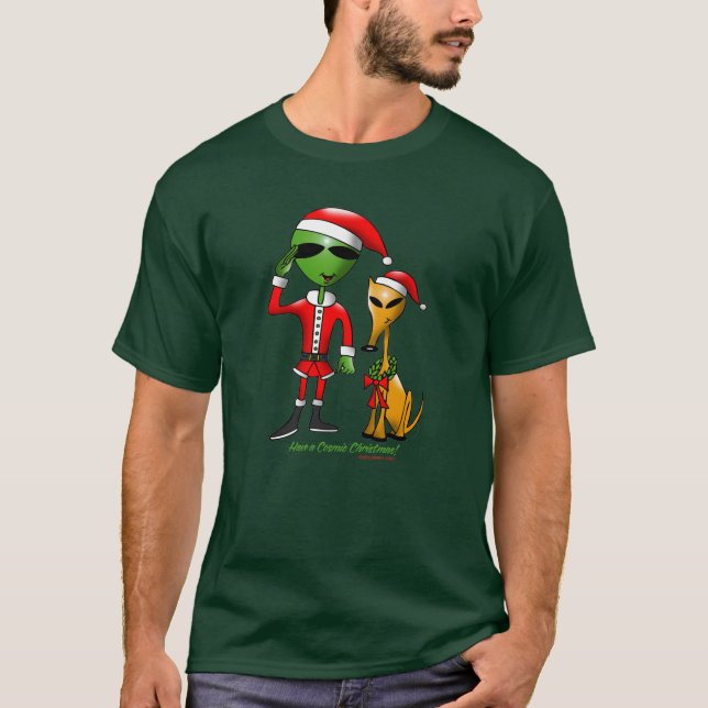 Kosmisk mörkdräkt för jul 2 t shirt (Framsida)