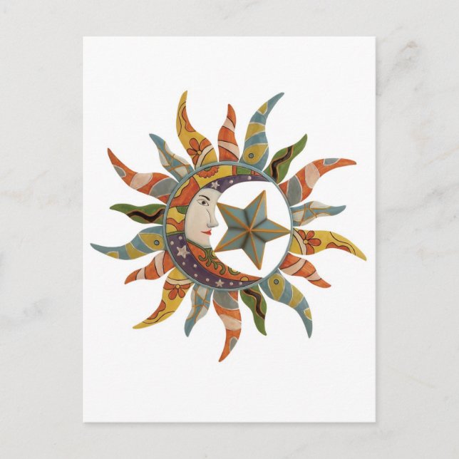 KOSMISK NEDLAD ABSTRAKT VYKORT (Framsida)