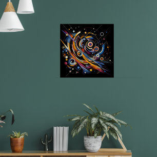 Kosmisk omloppsgeometri - Abstrakt, cirkel och kon Poster