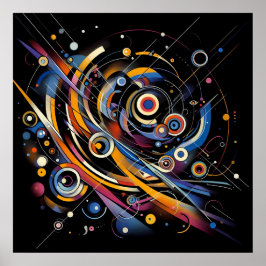 Kosmisk omloppsgeometri - Abstrakt, cirkel och kon Poster