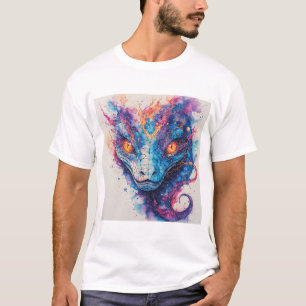 🐍 Kosmisk Orm Glänsande Fjäll Rymd Grafisk 🐍 T Shirt