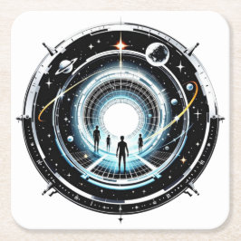 Kosmisk portal underlägg papper kvadrat