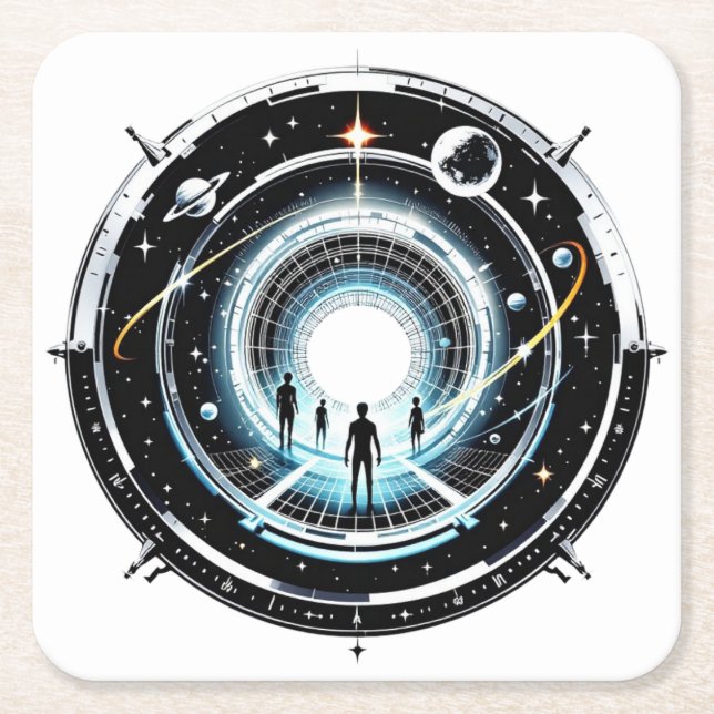 Kosmisk portal underlägg papper kvadrat (Framsidan)