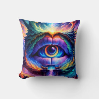 Kosmisk portal - Wirling Färg och eterisk rök Kudde