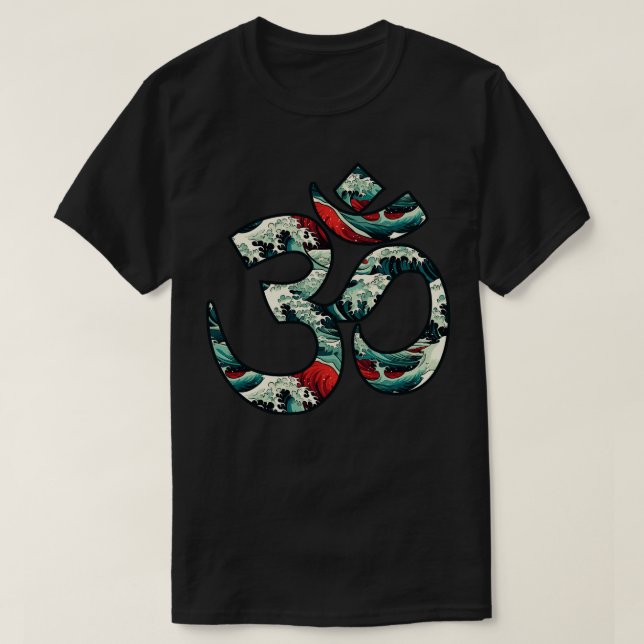 Kosmisk resonans i Om Kanagawas psykotiska effekt T Shirt (Design framsida)