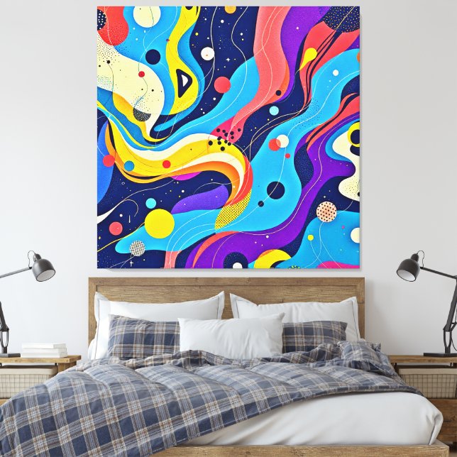 Kosmisk rytmbild canvastryck (Insitu (sovrum))