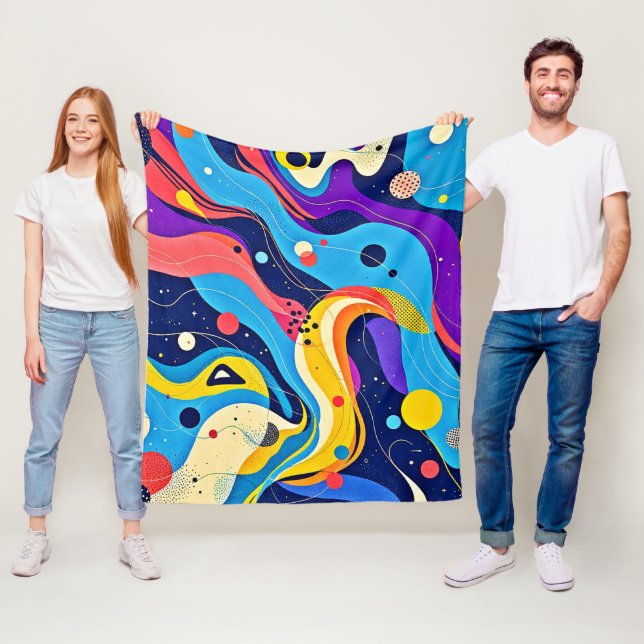 Kosmisk rytmbild fleecefilt (På plats)