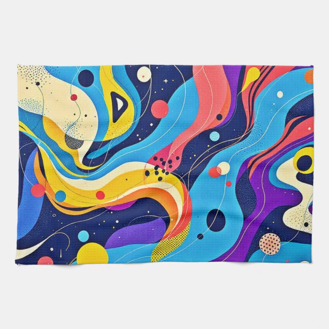 Kosmisk rytmbild kökshandduk (Horisontell)