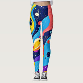 Kosmisk rytmbild leggings