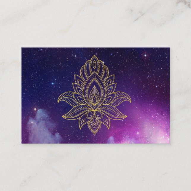 Kosmisk sakral Hamsa för *~*galax Nebula Visitkort (Framsida)