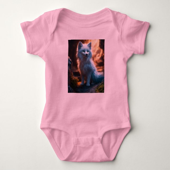 Kosmisk skönhet: Fluffy Alien Baby Bodykostym T Shirt (Framsida)