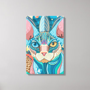 Kosmisk Sphynx katt Canvastryck