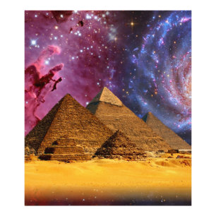 kosmisk storm över egyptenen fototryck