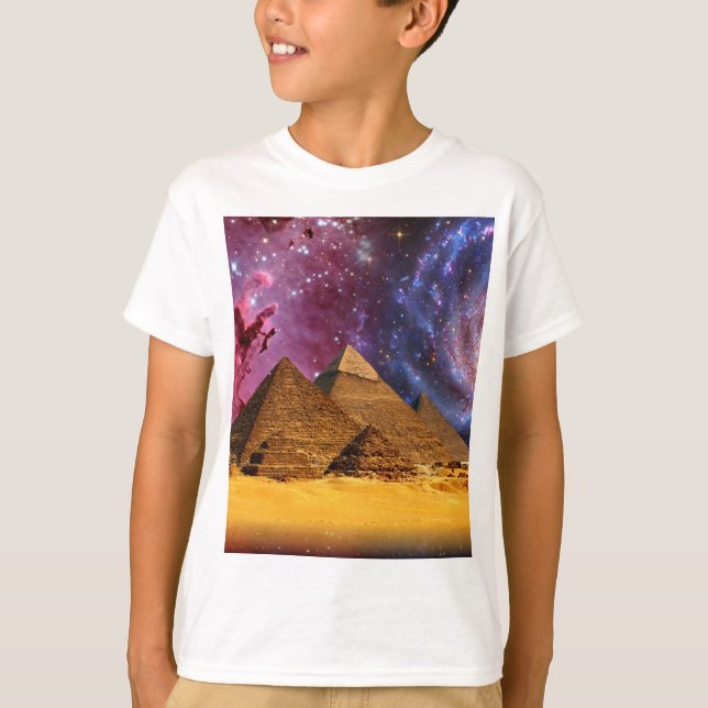 kosmisk storm över egyptenen t shirt (Framsida)